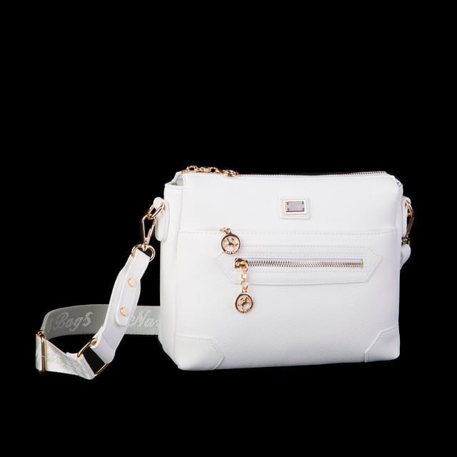 Nas Bag Kadın Postacı Çapraz Çanta Beyaz Mercan   (en 25 cm ;boy 22 cm )