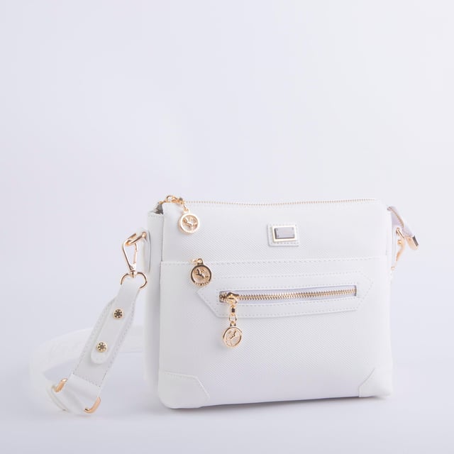 Nas Bag Kadın Postacı Çapraz Çanta Beyaz Lacst  (en 25 cm ;boy 22 cm )