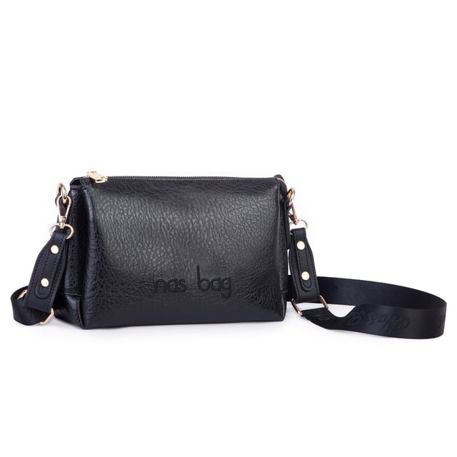 Nas Bag Kadın Sade Günlük Postacı Çantası ( 25x16 cm) Siyah Victoria