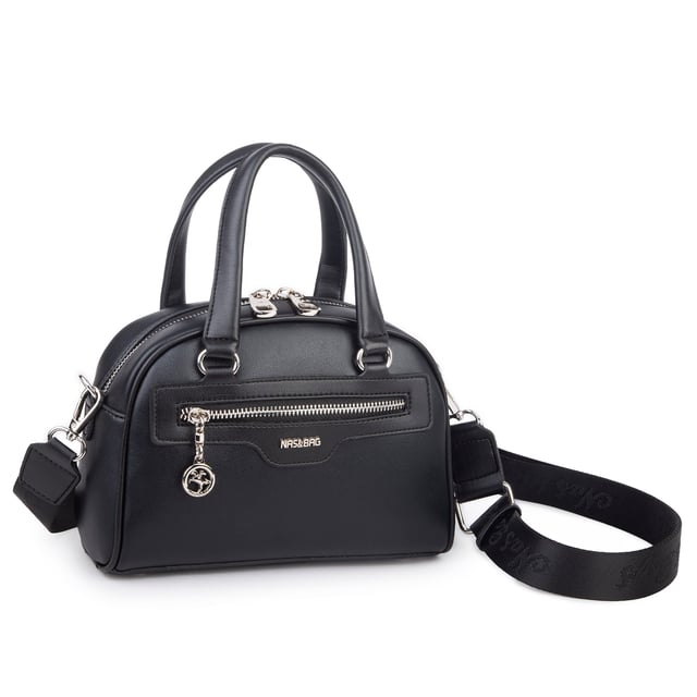 Nas Bag Kadın Şık El ve Postacı Çanta (en 22 cm , boy 16 cm ) Siyah