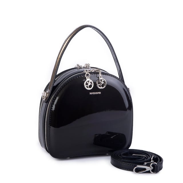 Nas Bag Mini Kadın El ve Çapraz Çanta Gri  Dumanlı (17x17 cm)