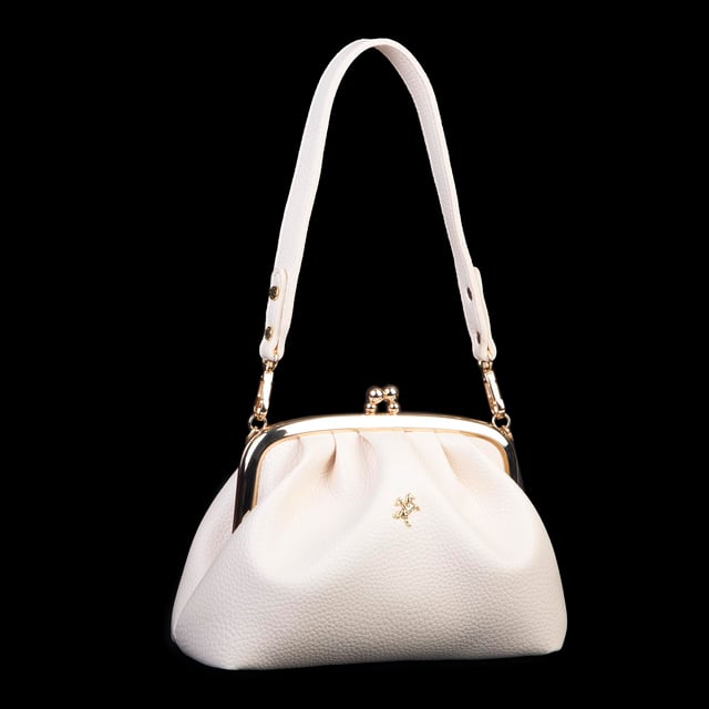 Nas Bag Mini Omuz ve Çapraz Vintage Burslu Çanta (23x15 cm) Krem  Victoria