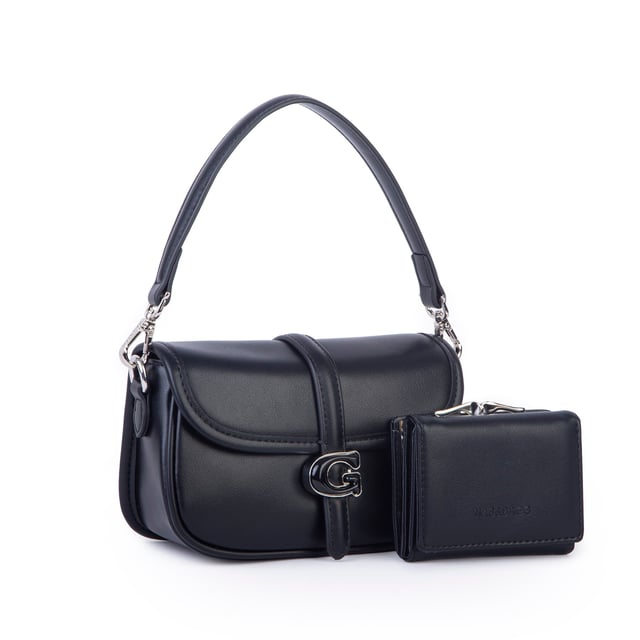Nas Bag Premium Seri Mini 2li Set Çapraz El ve Cüzdan Seti Siyah