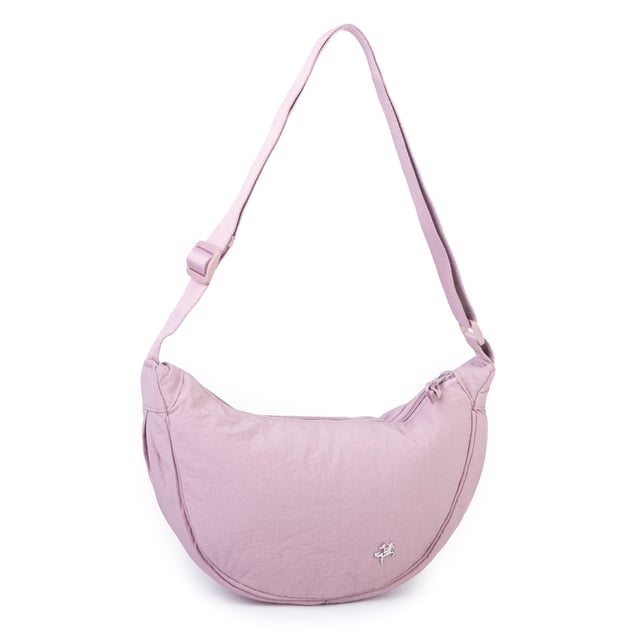 Nas Bag Ultra Hafif Kadın Spor Günlük Nas Bag Minimalist Günlük Ayarlanabilir Askılı Mini Hobo Çanta (en 25 cm ;boy 22 cm ) Pudra