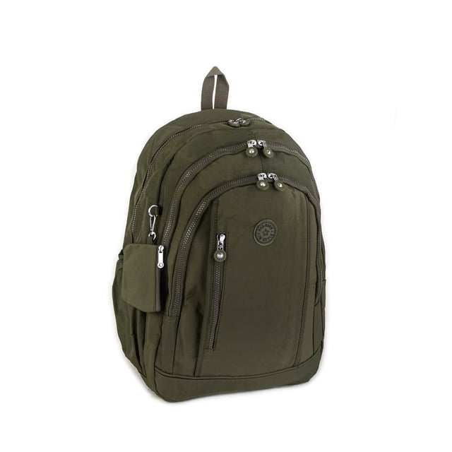 Nas Bag Unisex Zararlı Kimyasal İçermeyen Waterproof Sırt Çantası Koyu Yeşil
