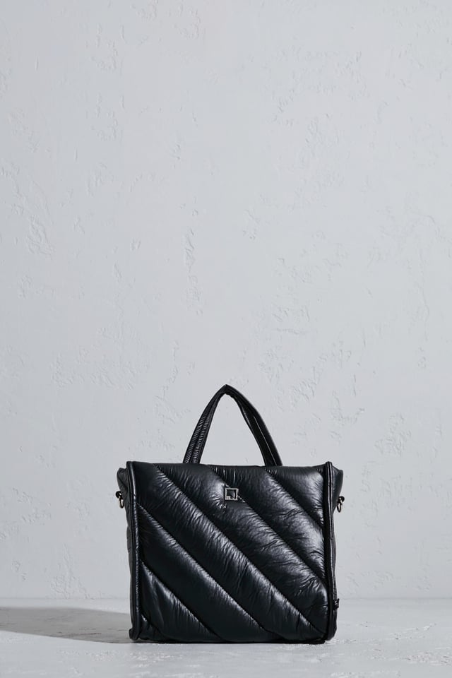 Jane Stnly Suni Deri Puff Kapitone Dikişli Kolon Askılı El ve Omuz Çantası