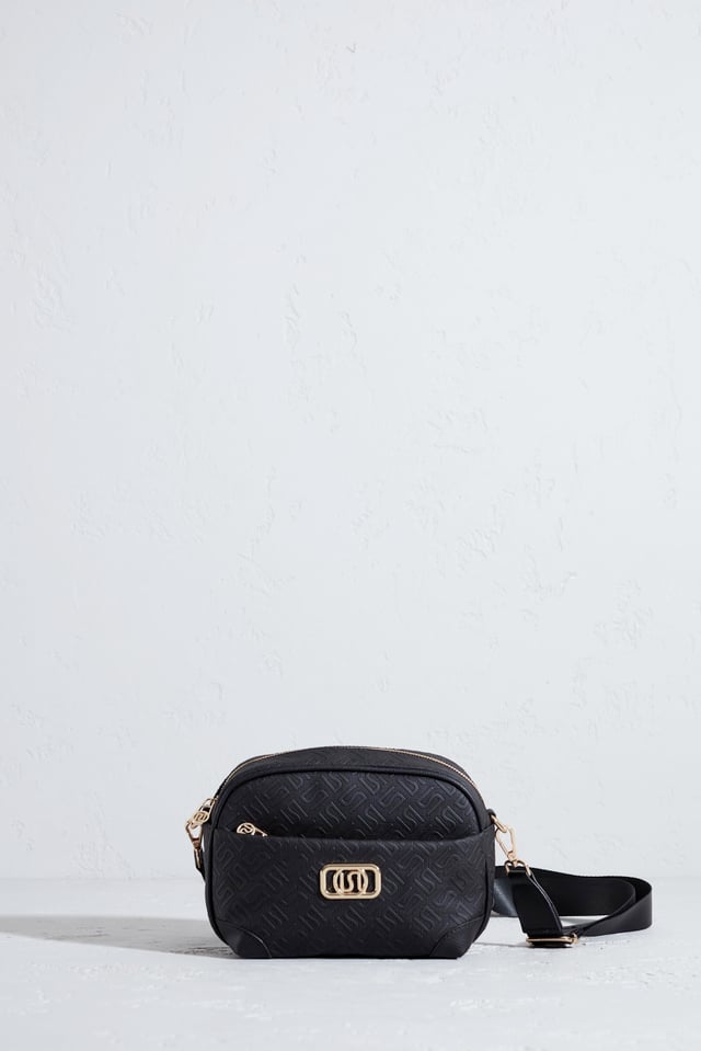 Sarach Monogram Ön ve Arkada Fermuarlı Cep Detaylı Ayarlanabilir Kolon Askılı Çanta