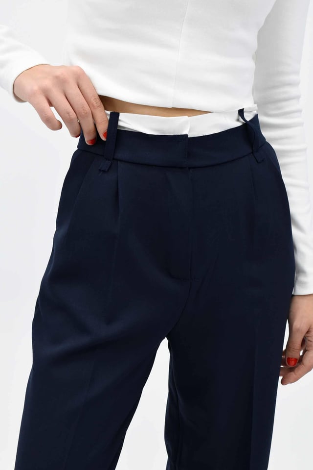 Beli Garnili Palazzo Pantolon - Lacivert