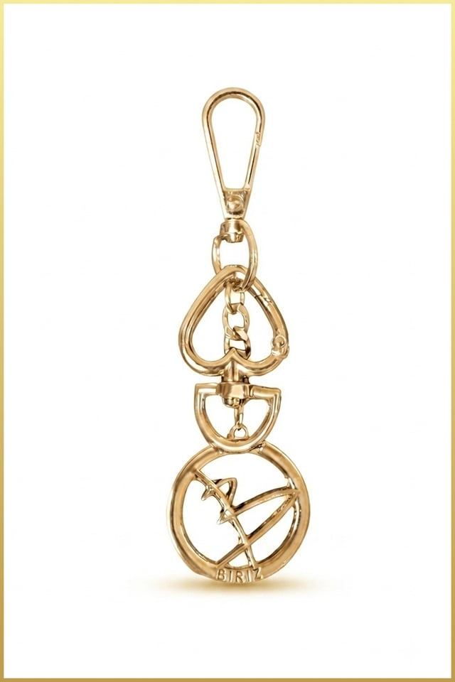 BIESS Kalp Aksesuarlı Charm Anahtarlık - Gold