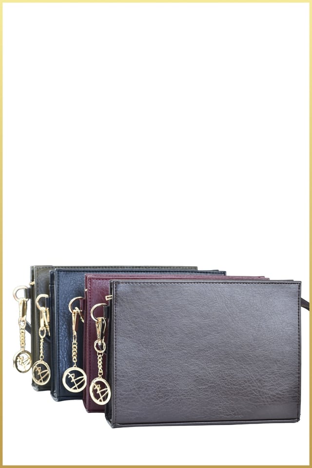 Biess Portföy Clutch El Çantası (Charm Hediyeli) - Acı Kahve