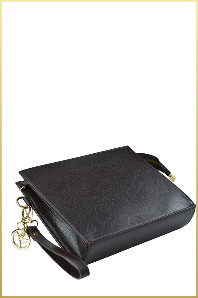 Biess Portföy Clutch El Çantası (Charm Hediyeli) - Acı Kahve
