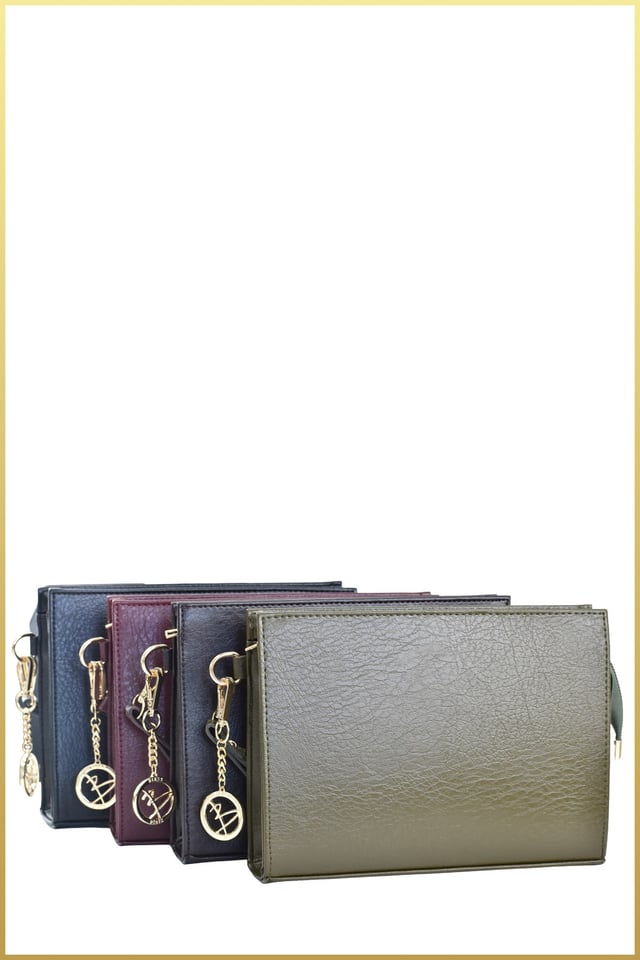 Biess Portföy Clutch El Çantası (Charm Hediyeli) - Haki