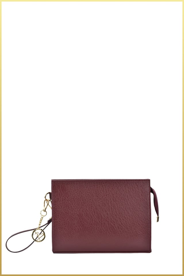 Biess Portföy Clutch El Çantası (Charm Hediyeli) - Bordo