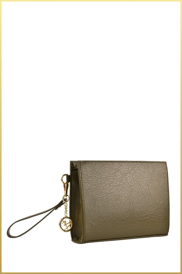 Biess Portföy Clutch El Çantası (Charm Hediyeli) - Haki