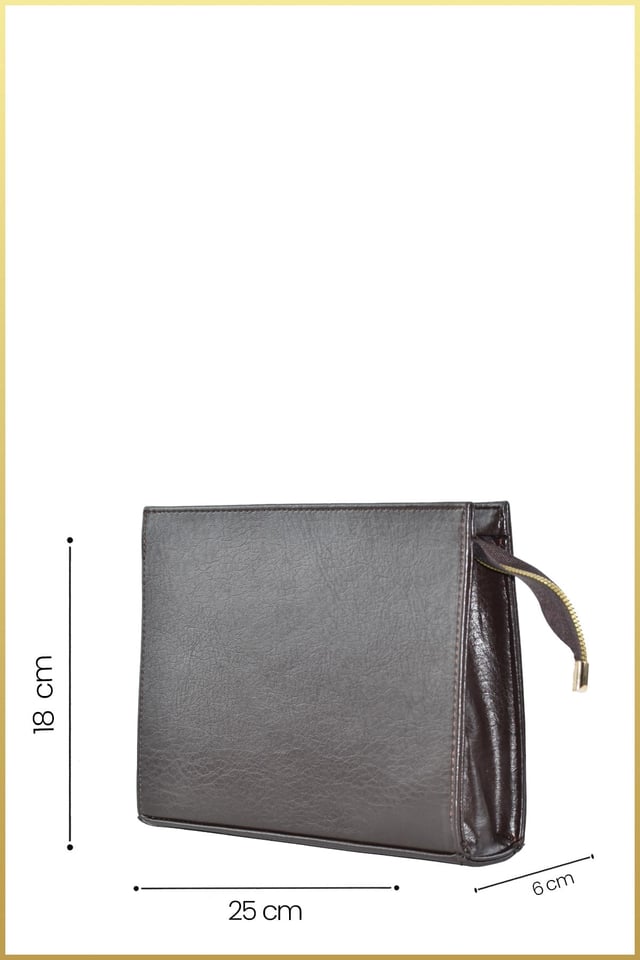 Biess Portföy Clutch El Çantası (Charm Hediyeli) - Acı Kahve