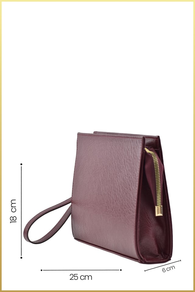 Biess Portföy Clutch El Çantası (Charm Hediyeli) - Bordo