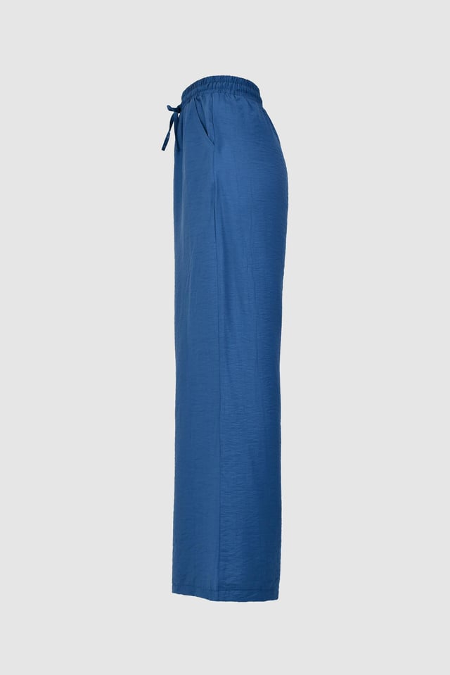 Çilek Kumaş Yazlık Pantolon -Mavi