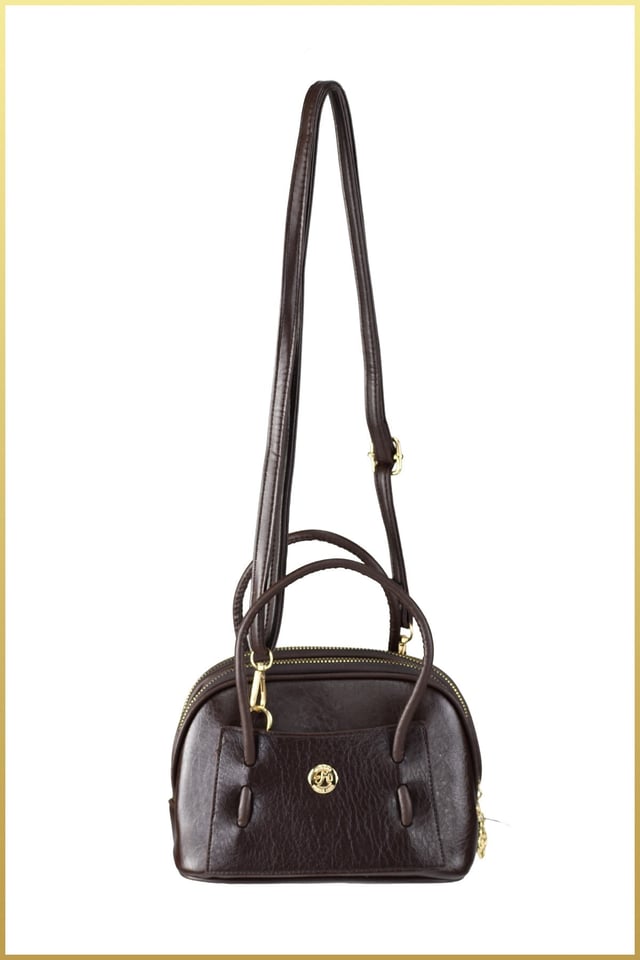 Kadın Midi Boy Çapraz Askılı Çanta - Acı Kahve