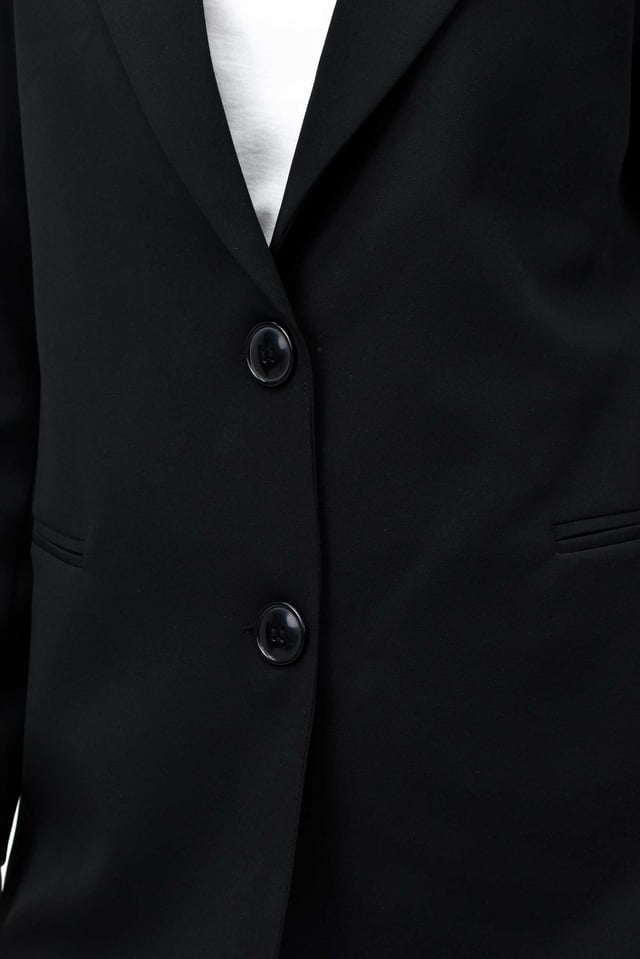 Kadın Uzun Astarlı Blazer Ceket - Siyah