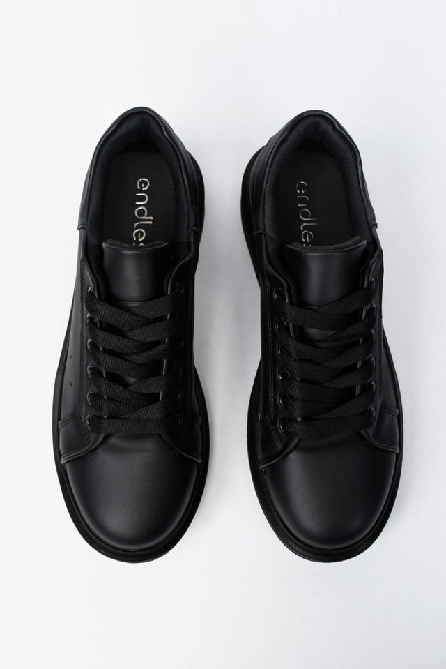 Kadın Yüksek Tabanlı Sneaker- Siyah