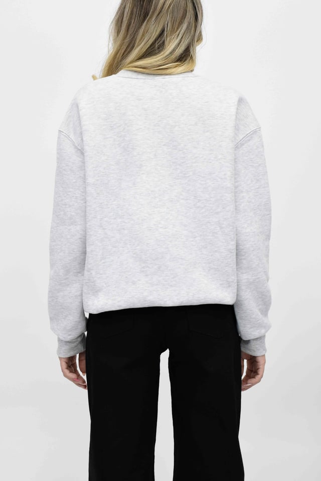 Leopar Baskılı Sweatshirt-Gri