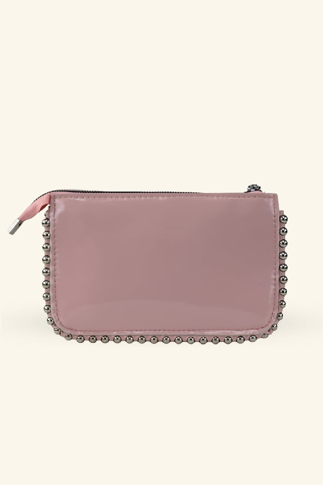 Mini Boncuklu Çanta - Pembe