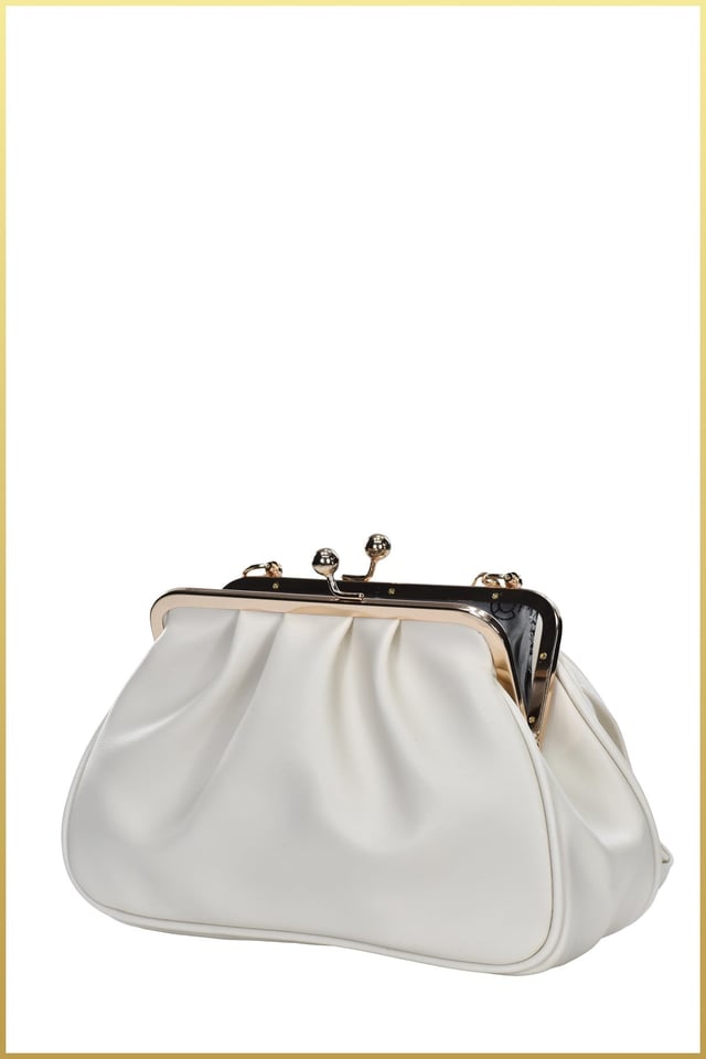 Rosel Clutch Çanta - Krem