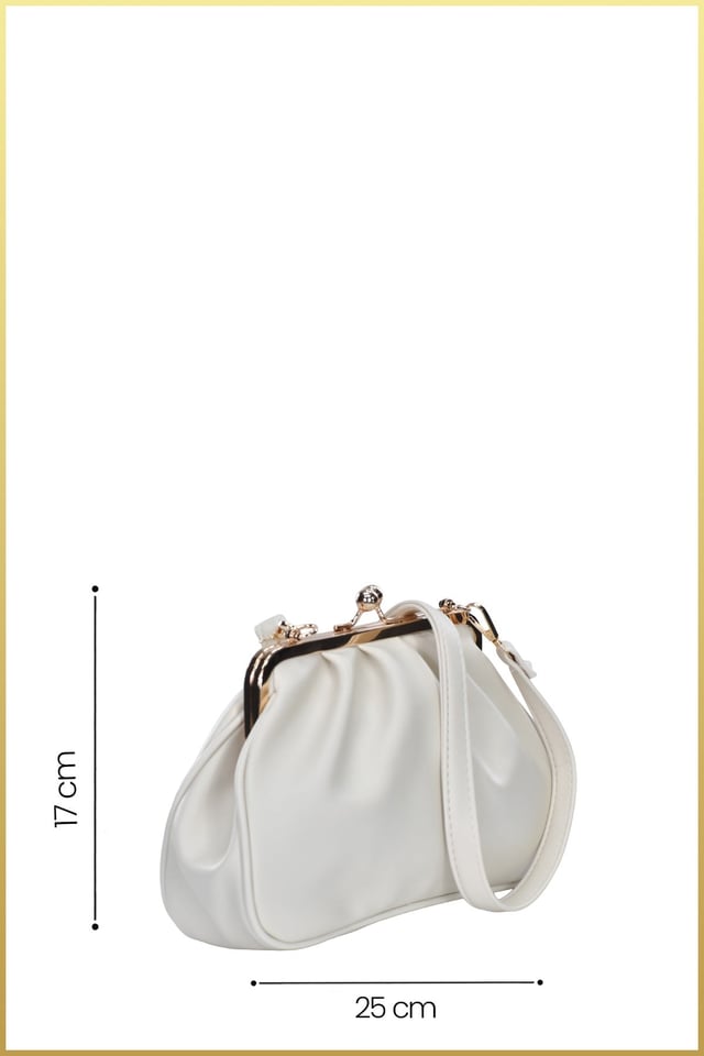 Rosel Clutch Çanta - Krem