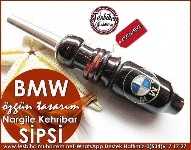  El İşçiliği Nargile Sipsisi Koyu Ton Özgün Tasarım Kehribar BMW Model