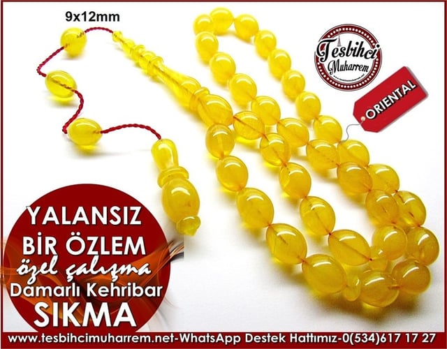 Özel Çalışma Sıkma Kehribar Tesbih Yalansız Bir Özlem 