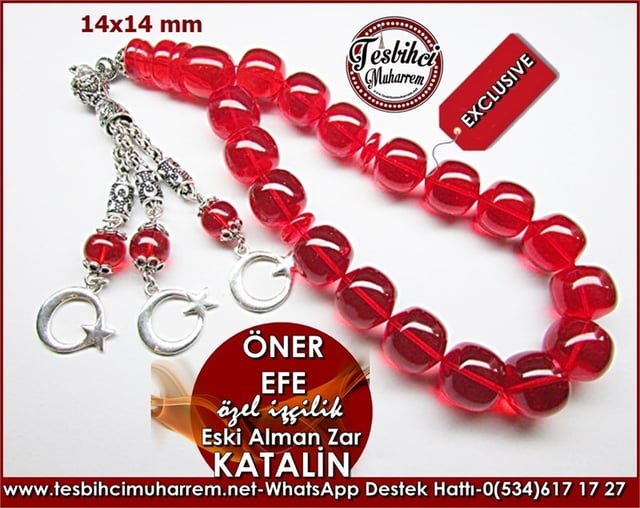  Özel İşçilik Eski Alman Nar Çiçeği Zar Katalin Efe Maskot Tesbih Öner Efe