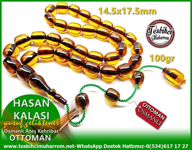100 gr Tüm Zamanların En Kallavi Osmanlı Ateş Kehribarı Hasan Kalası 
