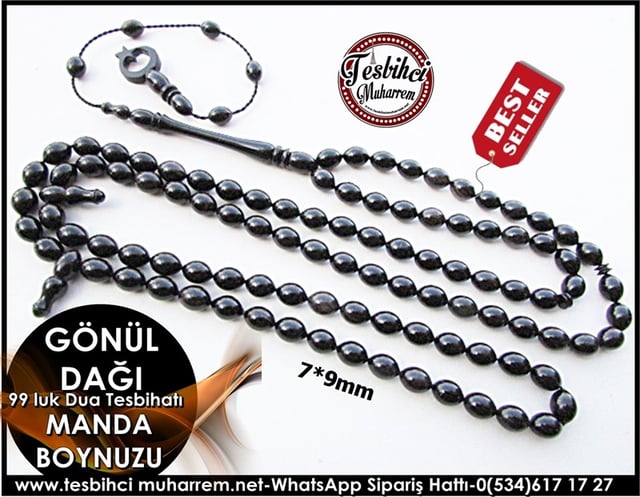 Naturel 99 luk Manda Boynuzu Tesbih 7*9 mm Gönül Dağı