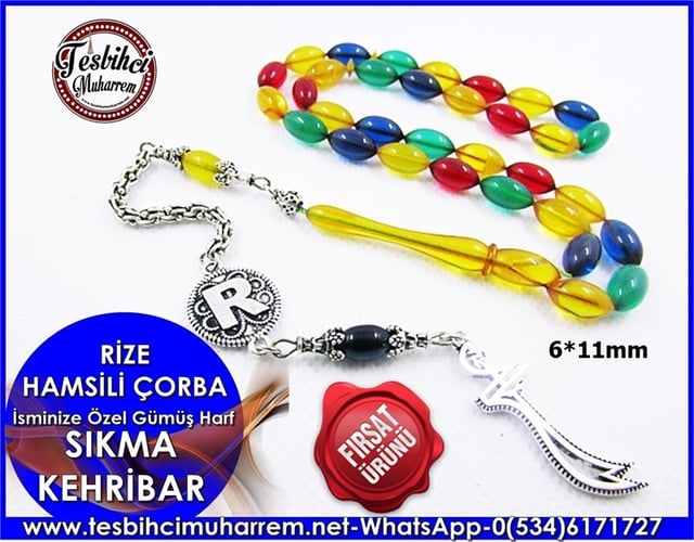 SIKMA KEHRİBAR TESBİH 6*11 mm RİZE HAMSİLİ ÇORBA