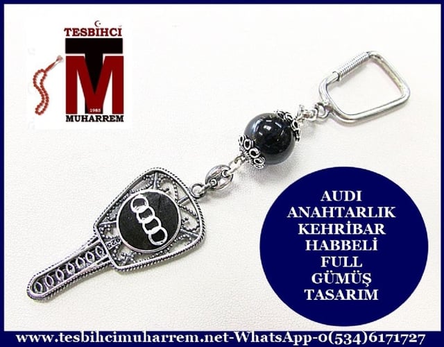 ANAHTARLIK ÖZEL FULL GÜMÜŞ TASARIM AUDI