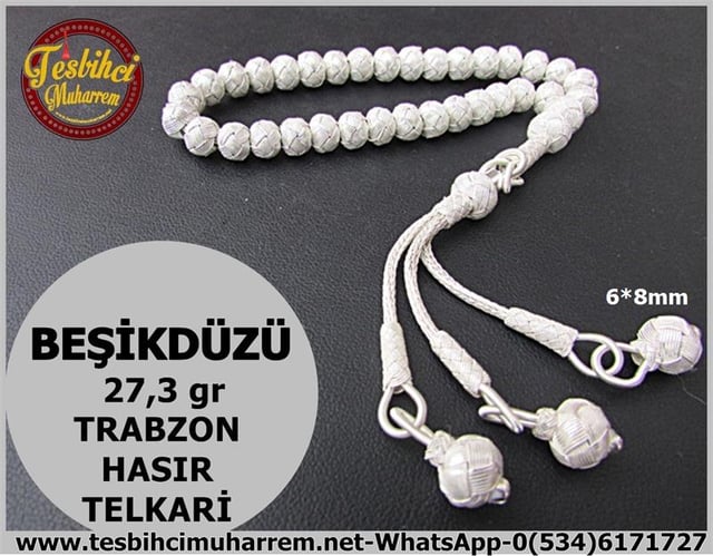 TRABZON EL ÖRGÜSÜ BEŞİKDÜZÜ TELKARİ HASIR KAZAZİYE TESBİH
