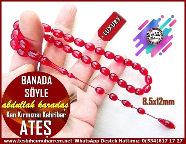 Bordo Vişne Ton TesbihlerTM12128Ateş Kehribar Tesbih Profesyonel Çalışma Kırmızı Sıralı Sistem Banada Söyle Ateş Kehribar Tesbih Profesyonel Çalışma Kırmızı Sıralı Sistem Banada Söyle 