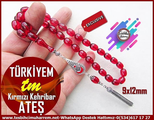 Ateş Kırmızı Ton TesbihlerTM12434Ay Yıldız Temalı Tespih Gümüş Püskül Beyzi Kesim Ateş Kehribar Kırmızı Renk Türkiyem Tesbih Ay Yıldız Temalı Tespih Gümüş Püskül Beyzi Kesim Ateş Kehribar Kırmızı Renk Türkiyem Tesbih 