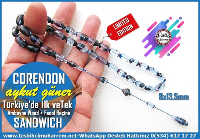 Katalin Ve Bağa TesbihlerTM14320Aykut Güner Usta İmzalı Sandwich Amboyna Ağacı Tesbih – Fenol Reçine Multicolor Badem Kesim Corendon Tesbih | Türkiye’de İlk Yeni Nesil TasarımSandwich Amboyna Tesbih I Özel Tasarım Multicolor Badem Kesim Corendon Tesbih 