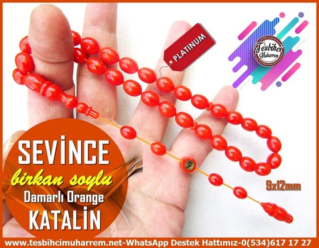 Katalin Ve Bağa TesbihlerTM12436Beyzi Kesim Katalin Tespih Damarlı Turuncu Renk Sevince TesbihBeyzi Kesim Katalin Tespih Damarlı Turuncu Renk Sevince Tesbih