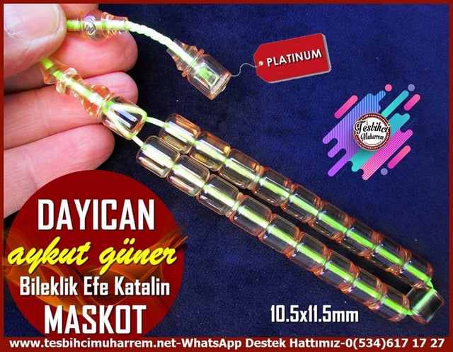 Maskot,Bileklik,Can-ı Gönül TesbihlerTM12097Bileklik Boy Saydam Süzme Bal Efe Maskot Katalin Tesbih DayıcanBileklik Boy Saydam Süzme Bal Efe Maskot Katalin Tesbih Dayıcan