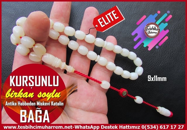 Katalin Ve Bağa TesbihlerTM14413Birkan Soylu Usta İmzalı Beyaz Hamur Miskevi Bağa Tespih I Eski Usül Fıçı Kesim Katalin Kurşunlu TesbihBeyaz Hamur Miskevi Bağa Tespih I Eski Usül Fıçı Kesim Katalin Kurşunlu Tesbih