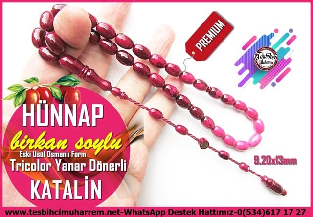 Katalin Ve Bağa TesbihlerTM14272Birkan Soylu Usta İmzalı Tricolor Eski Usül Katalin Tespih I Yanar Dönerli Badem Kesim Osmanlı Form Hünnap TesbihTricolor Eski Usül Katalin Tespih I Yanar Dönerli Badem Kesim Osmanlı Form Hünnap Tesbih
