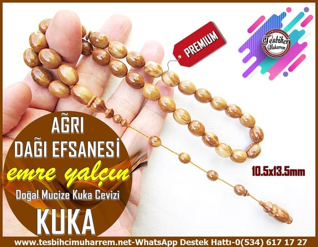 Kuka Ağacı TesbihlerTM12496Çok Özel Tespih Doğal Kuka Cevizi Premium Çalışma Muazzam Ağrı Dağı Efsanesi TesbihÇok Özel Tespih Doğal Kuka Cevizi Premium Çalışma Muazzam Ağrı Dağı Efsanesi Tesbih