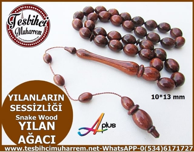 YILAN AĞACI TESBİH 10*13 mm YILANLARIN SESSİZLİĞİ