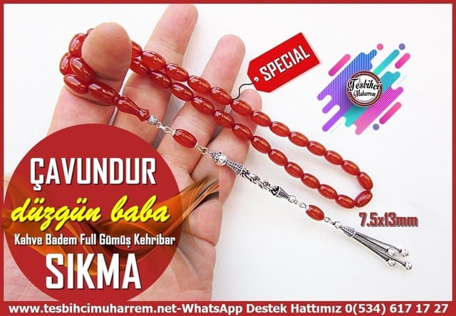 Hareli Kahve Kehribar TesbihlerTM14416Düzgün Baba Usta Dizayn Kahverengi Sıkma Kehribar Tesbih I Full Gümüş Püskül Badem Kesim Çavundur TesbihKahverengi Sıkma Kehribar Tesbih I Full Gümüş Püskül Badem Kesim Çavundur Tesbih