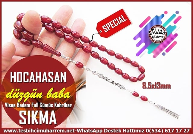 Bordo Kehribar TesbihlerTM14419Düzgün Baba Usta Dizayn Vişne Sıkma Kehribar Tesbih I Full Gümüş Püskül Kolye Model Hocahasan TesbihVişne Sıkma Kehribar Tesbih I Full Gümüş Püskül Kolye Model Hocahasan Tesbih