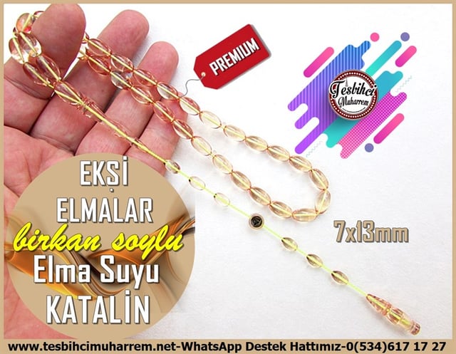 Katalin Ve Bağa TesbihlerTM12009Elma Suyu Saydam Katalin Tesbih Profesyonel Çalışma Bademi Ekşi Elmalar Elma Suyu Saydam Katalin Tesbih Profesyonel Çalışma Bademi Ekşi Elmalar 