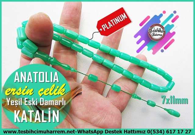 Katalin Ve Bağa TesbihlerTM14600Ersin Çelik Usta İşçilikli Eski Katalin Tespih I Damarlı Yeşil Kapsül Kesim Anatolia TesbihErsin Çelik Usta İşçilikli Eski Katalin Tespih I Damarlı Yeşil Kapsül Kesim Anatolia Tesbih 