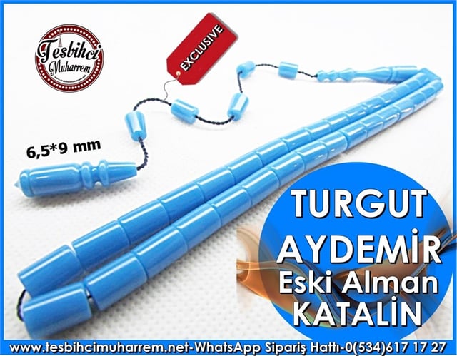 Eski Alman Katalin Tesbih 6,5*9 mm Turgut Aydemir